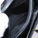 GUCCI Hand Bag Leather Black Gold Auth 181956V-22