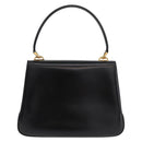 GUCCI Hand Bag Leather Black Gold Auth 181956V-2