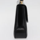 GUCCI Hand Bag Leather Black Gold Auth 181956V-4