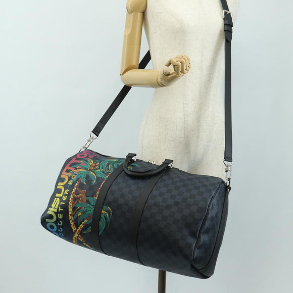 LOUIS VUITTON Damier Cobalt Keepall Bandouliere 45 Bag N50002 LV Auth 181958M