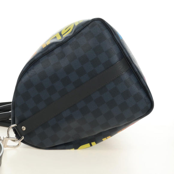 LOUIS VUITTON Damier Cobalt Keepall Bandouliere 45 Bag N50002 LV Auth 181958M