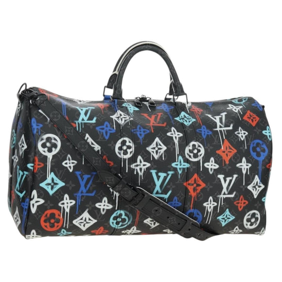 LOUIS VUITTON Eclipse Graffiti Keepall Bandouliere 50 Bag M21384 Auth 181959SM