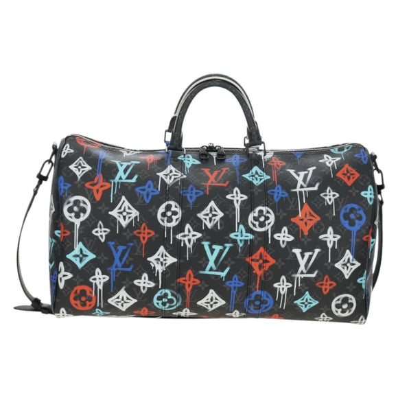 LOUIS VUITTON Eclipse Graffiti Keepall Bandouliere 50 Bag M21384 Auth 181959SM