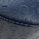 GUCCI Sherry Line Double G Backpack Leather Navy Silver Red 752358 Auth 181963M-16