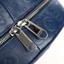 GUCCI Sherry Line Double G Backpack Leather Navy Silver Red 752358 Auth 181963M-20