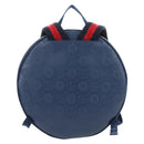 GUCCI Sherry Line Double G Backpack Leather Navy Silver Red 752358 Auth 181963M-2
