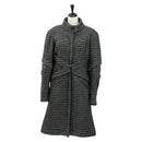 CHANEL Mantel Wolle Schwarz CC Auth 181967V-1