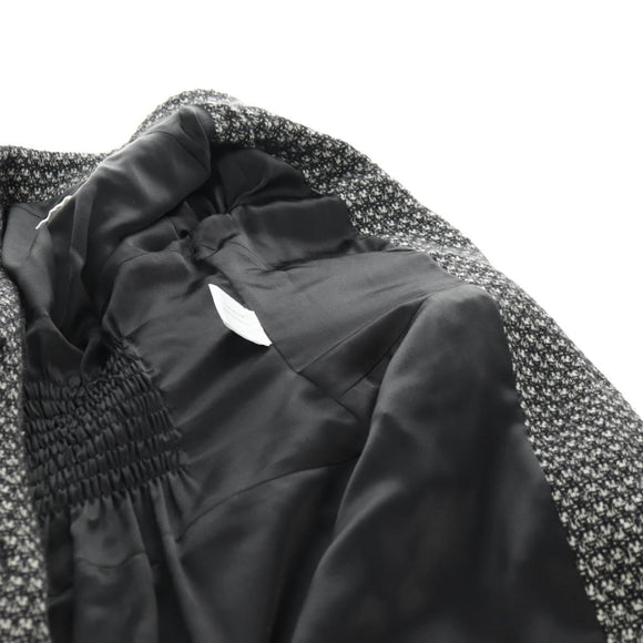 CHANEL Mantel Wolle Schwarz CC Auth 181967V