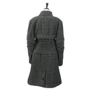 CHANEL Mantel Wolle Schwarz CC Auth 181967V-2
