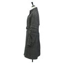 CHANEL Mantel Wolle Schwarz CC Auth 181967V-3