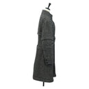 CHANEL Mantel Wolle Schwarz CC Auth 181967V-4