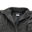 CHANEL Mantel Wolle Schwarz CC Auth 181967V-8