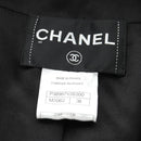 CHANEL Mantel Wolle Schwarz CC Auth 181967V-9