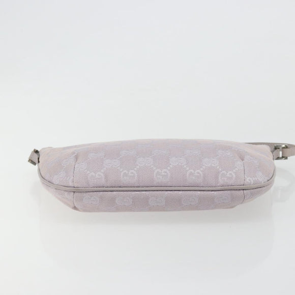 GUCCI GG Canvas Shoulder Bag Lavende Silver 32160 Auth 181980A