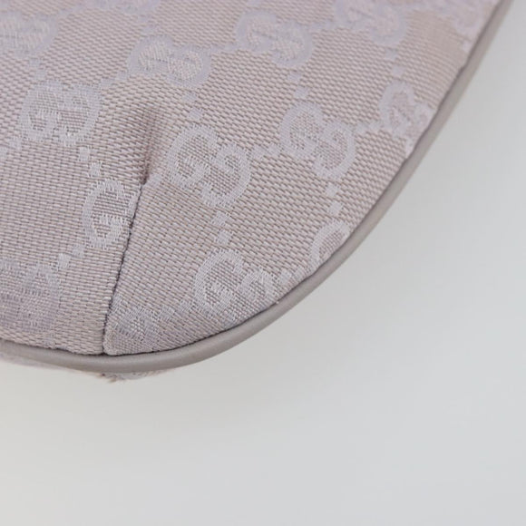 GUCCI GG Canvas Shoulder Bag Lavende Silver 32160 Auth 181980A
