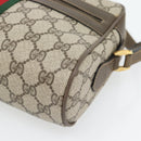 GUCCI GG Supreme Web Sherry Line Bag PVC Beige Gold 56 02 004 Auth 181982-14