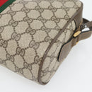 GUCCI GG Supreme Web Sherry Line Bag PVC Beige Gold 56 02 004 Auth 181982-16