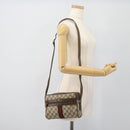 GUCCI GG Supreme Web Sherry Line Bag PVC Beige Gold 56 02 004 Auth 181982-21