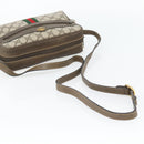 GUCCI GG Supreme Web Sherry Line Bag PVC Beige Gold 56 02 004 Auth 181982-7