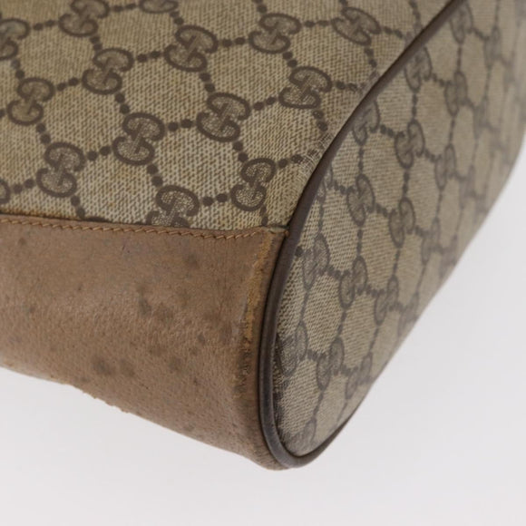 GUCCI GG Supreme Web Sherry Line Bag PVC Beige Gold 41 02 034 Auth 181983