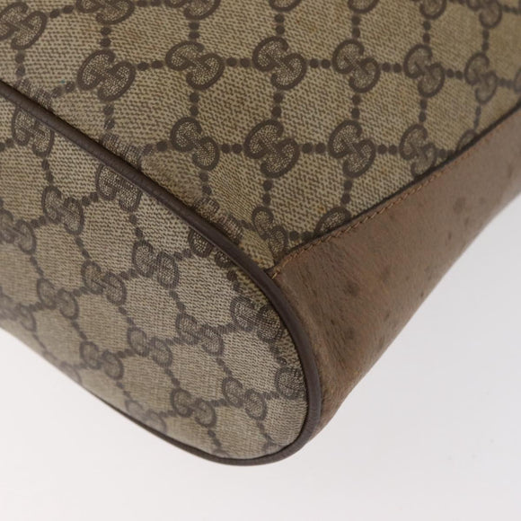 GUCCI GG Supreme Web Sherry Line Bag PVC Beige Gold 41 02 034 Auth 181983