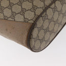 GUCCI GG Supreme Web Sherry Line Bag PVC Beige Gold 41 02 034 Auth 181983-15