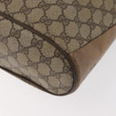 GUCCI GG Supreme Web Sherry Line Bag PVC Beige Gold 41 02 034 Auth 181983-16