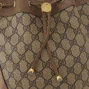 GUCCI GG Supreme Web Sherry Line Bag PVC Beige Gold 41 02 034 Auth 181983-17