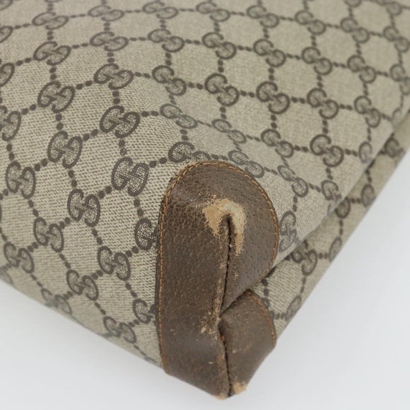 GUCCI GG Supreme Web Sherry Line Tragetasche PVC Beige 41 004 4465 Auth 181984
