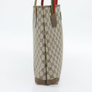 GUCCI GG Supreme Web Sherry Line Tragetasche PVC Beige 41 004 4465 Auth 181984-4