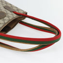 GUCCI GG Supreme Web Sherry Line Tragetasche PVC Beige 41 004 4465 Auth 181984-7