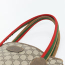 GUCCI GG Supreme Web Sherry Line Tragetasche PVC Beige 41 004 4465 Auth 181984-8