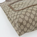 GUCCI GG Supreme Web Sherry Line Tote Bag PVC Beige Gold 40 02 003 Auth 181985A-11