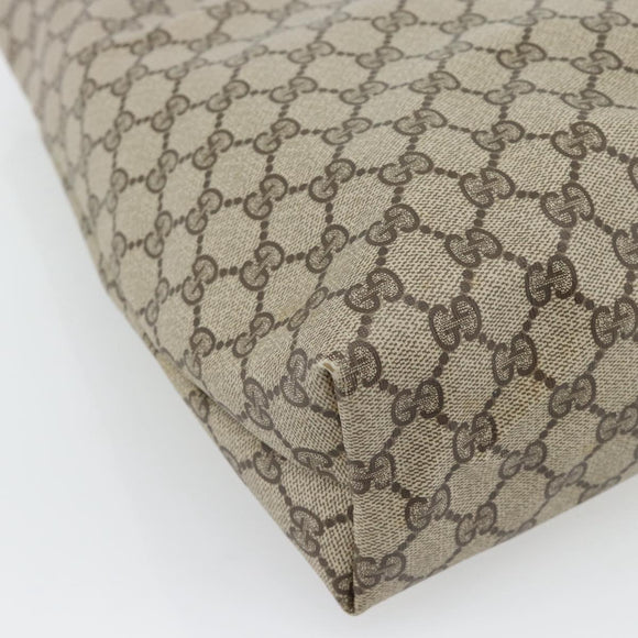 GUCCI GG Supreme Web Sherry Line Tote Bag PVC Beige Gold 40 02 003 Auth 181985A