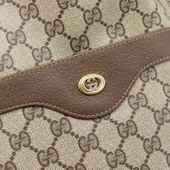 GUCCI GG Supreme Web Sherry Line Tote Bag PVC Beige Gold 40 02 003 Auth 181985A