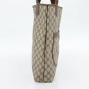 GUCCI GG Supreme Web Sherry Line Tote Bag PVC Beige Gold 40 02 003 Auth 181985A-4