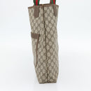 GUCCI GG Supreme Web Sherry Line Tote Bag PVC Beige Gold 40 02 003 Auth 181985A-5