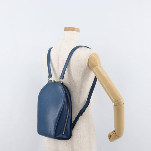 LOUIS VUITTON Epi Mabillon Backpack Blue M52235 LV Auth 181994