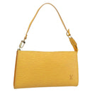 LOUIS VUITTON Epi Pochette Accessoires Pouch Yellow M52949 LV Auth 181996A-1
