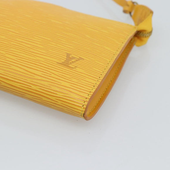 LOUIS VUITTON Epi Pochette Accessoires Pouch Yellow M52949 LV Auth 181996A