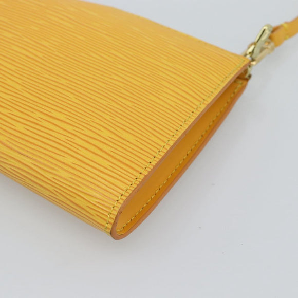 LOUIS VUITTON Epi Pochette Accessoires Pouch Yellow M52949 LV Auth 181996A