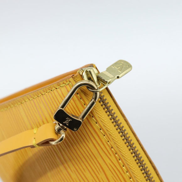 LOUIS VUITTON Epi Pochette Accessoires Pouch Yellow M52949 LV Auth 181996A
