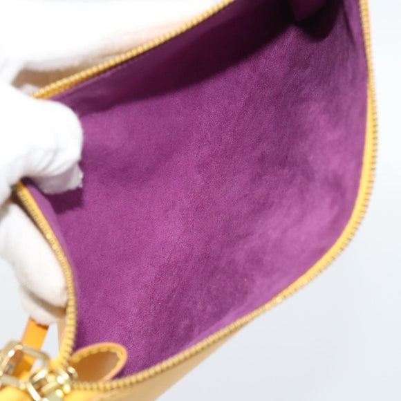 LOUIS VUITTON Epi Pochette Accessoires Pouch Yellow M52949 LV Auth 181996A