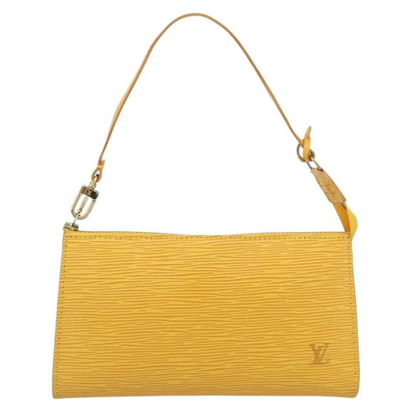 LOUIS VUITTON Epi Pochette Accessoires Pouch Yellow M52949 LV Auth 181996A