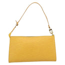 LOUIS VUITTON Epi Pochette Accessoires Pouch Yellow M52949 LV Auth 181996A-2