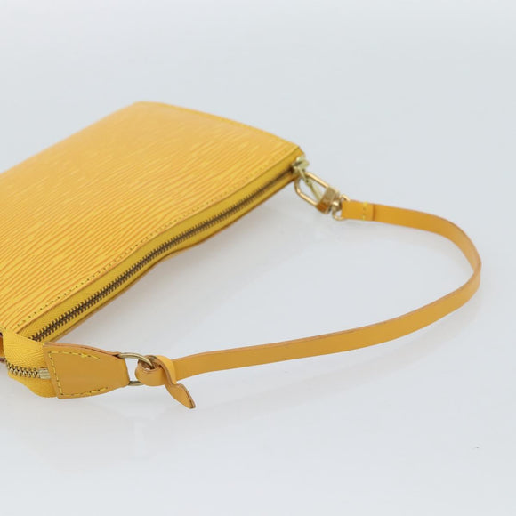 LOUIS VUITTON Epi Pochette Accessoires Pouch Yellow M52949 LV Auth 181996A