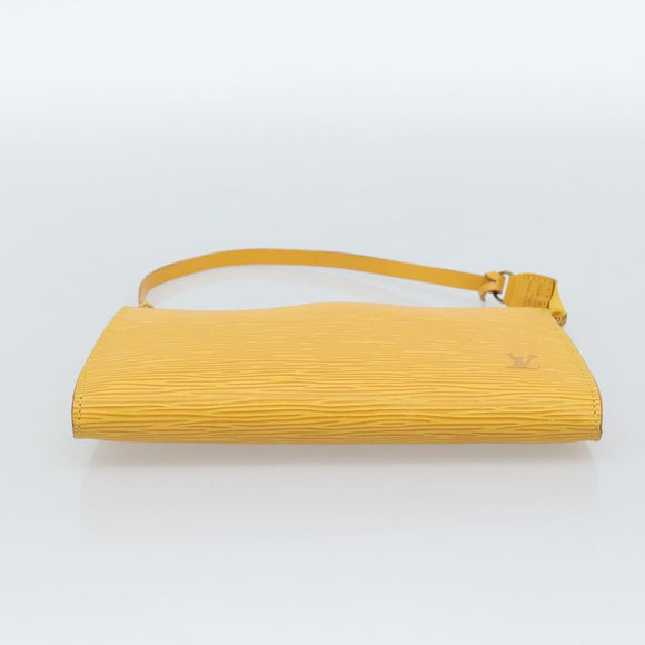 LOUIS VUITTON Epi Pochette Accessoires Pouch Yellow M52949 LV Auth 181996A