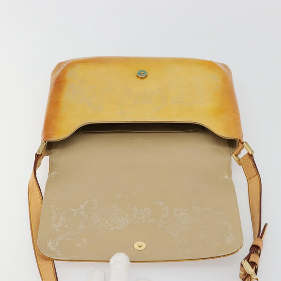 LOUIS VUITTON Monogram Vernis Thompson Street Bag Beige M91301 LV Auth 182002