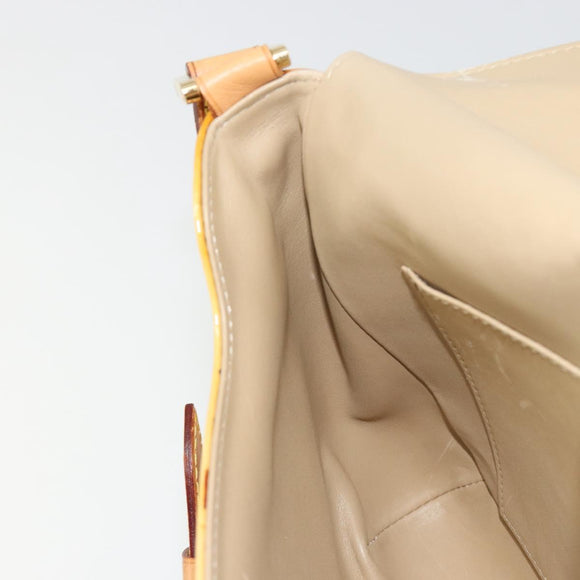 LOUIS VUITTON Monogram Vernis Thompson Street Bag Beige M91301 LV Auth 182002