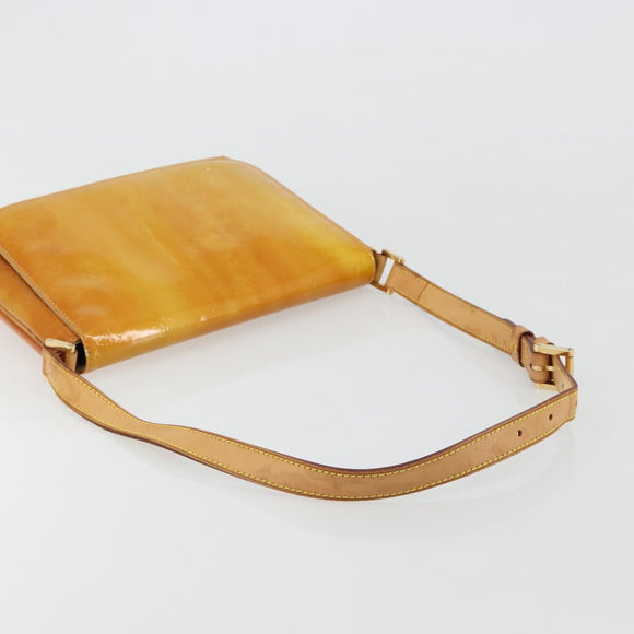 LOUIS VUITTON Monogram Vernis Thompson Street Bag Beige M91301 LV Auth 182002